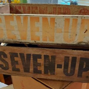 Vintage wood 7up crates